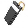 Nešiojamas įkroviklis - akumuliatorius 20000mAh 2xUSB + USB C su indikatoriumi juodas (black) Borofone BJ18